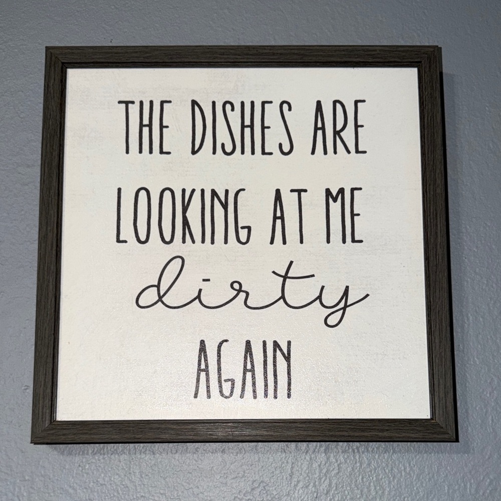 Framed Wall Art with Humorous Quote